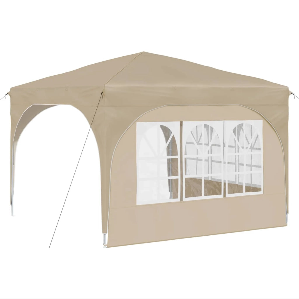 Tenda per feste a pop-up-Gazebo 290 x 290 x 245 cm Crema 831795