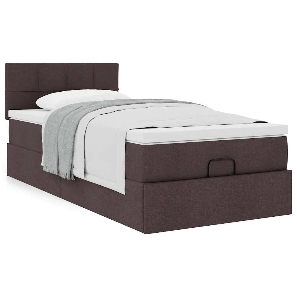 Struttura Letto Pouf con Materasso 90x190 cm in Tessuto 3311424