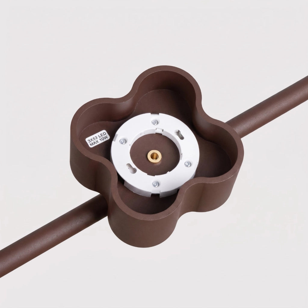 Lampadario OVIO 4 marrone Gx53