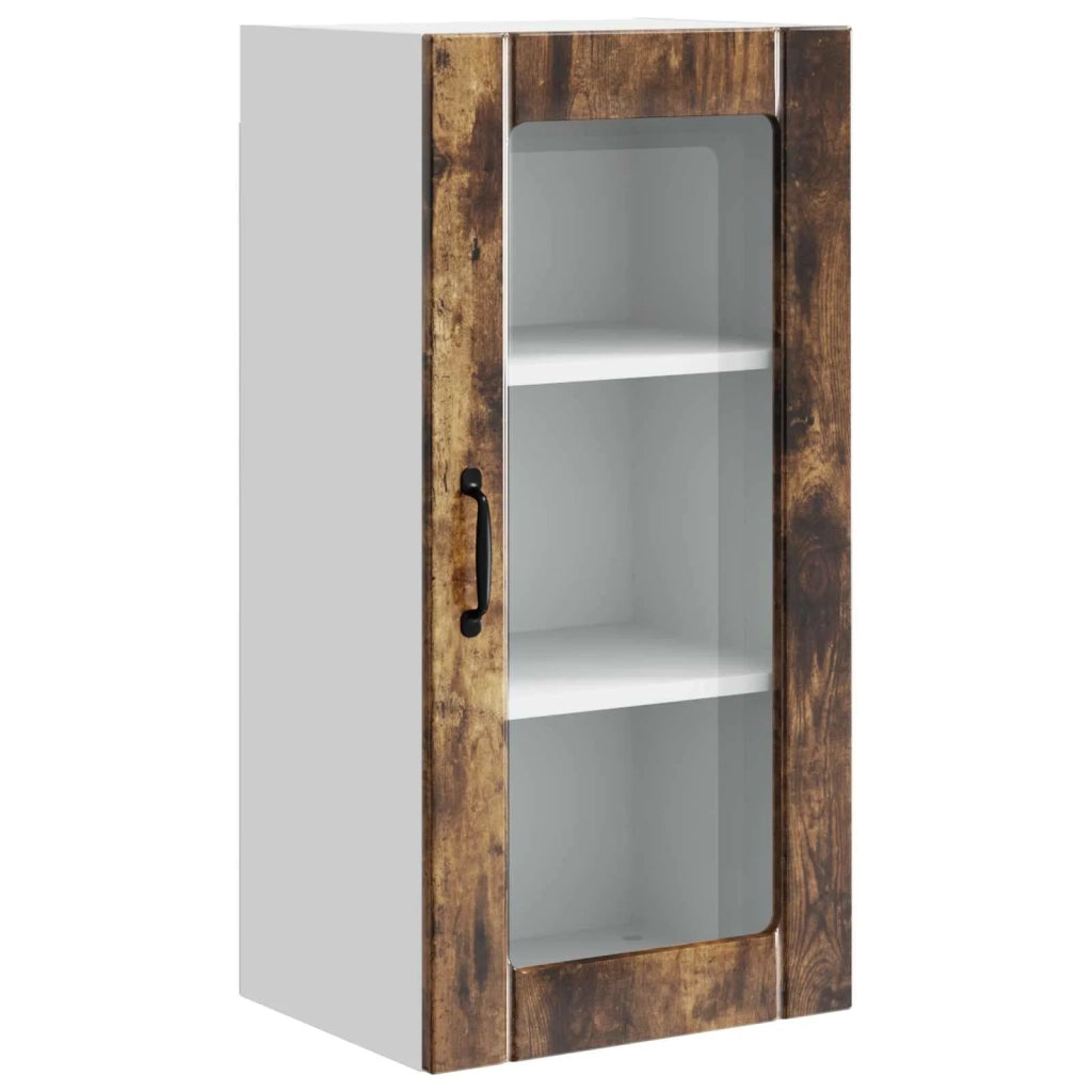 Mobile da cucina con porta 2 pz-Set di 2 Armadio da cucina Rovere fum¨¦ 40 x 31 x 80 cm