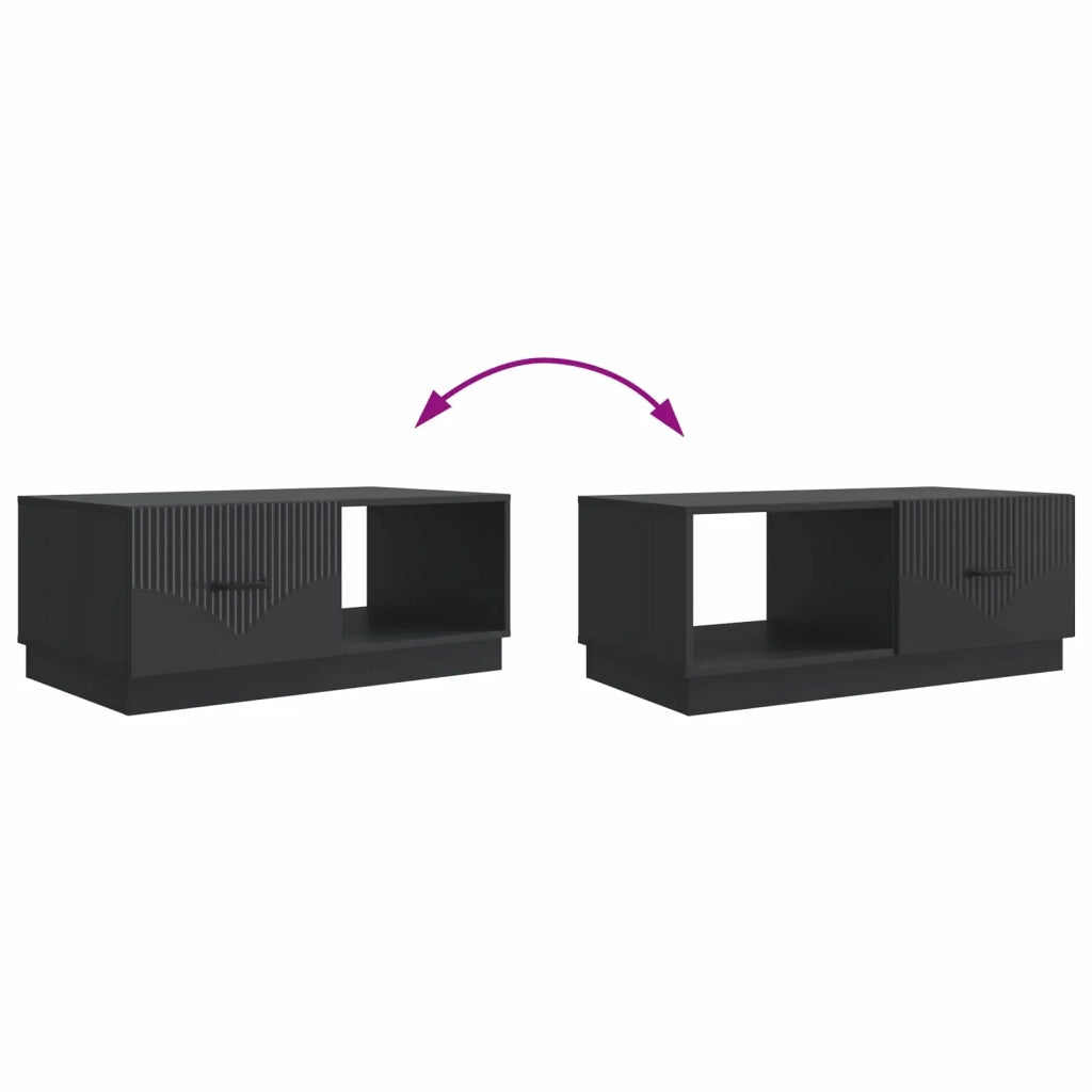 Tavolino da salotto Nero 90 x 50 x 37 cm Legno ingegnerizzato