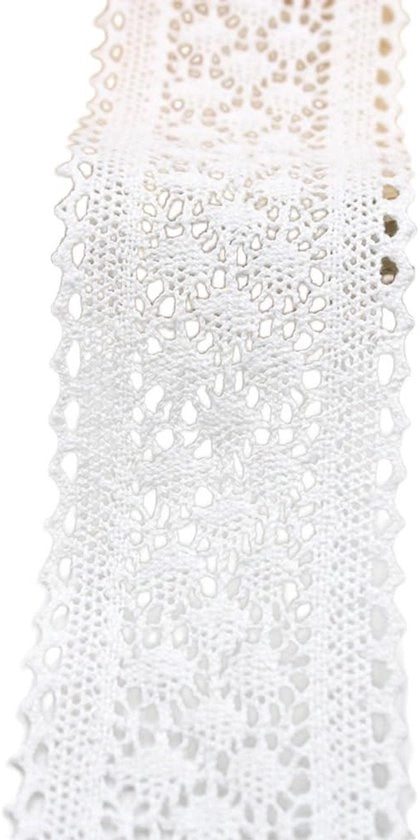 Lint decorativo a rasoio 5,8 cm largo - Lint per decorazione - Cadeaulint - Tafeldecorazione - Lint a maglia di cotone, 1 metro/2 metro/3 metro