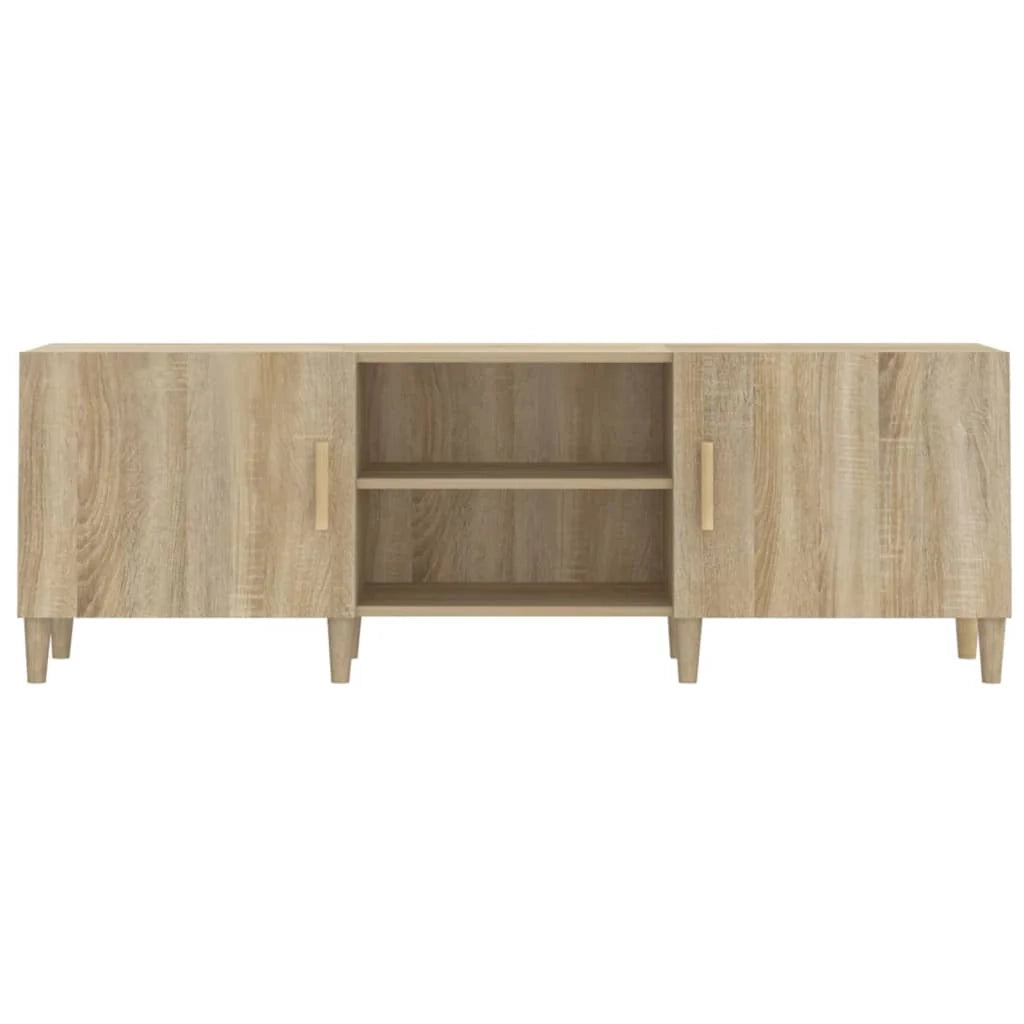 Mobile TV multimediale mensola TV credenza TV sala da pranzo soggiorno camera da letto rovere Sonoma 150 x 30 x 50 cm legno ingegnerizzato marrone 02_0027487