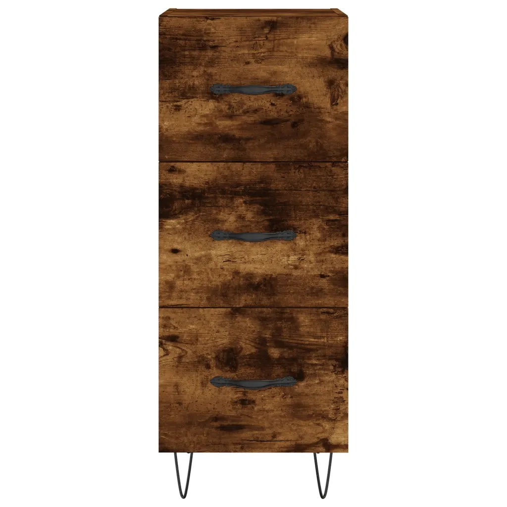 Credenza | Madia | Buffet da pranzo | Armadio da pranzo Rovere Fumo 34,5x34x90 cm in Legno Multistrato