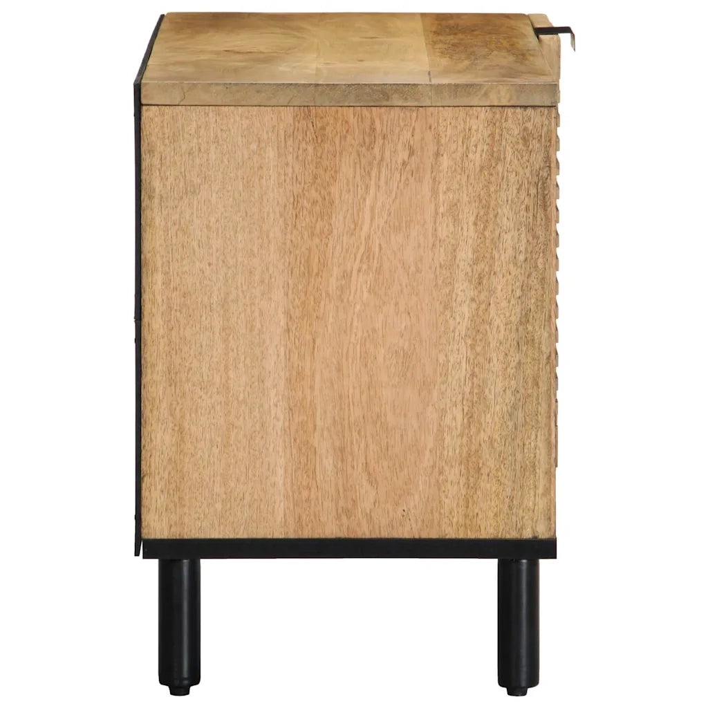 Mobile Porta TV Marrone 80x31,5x46cm in Legno Massello di Mango