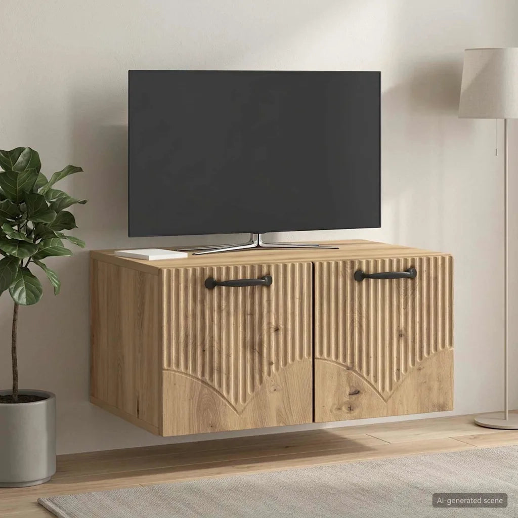 Mobile Porta TV da Muro 59,5 x 41 x 30 cm Rovere Artigianale 899024