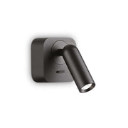 Lampada Da Parete Bean Ap Square Nero Ideal-Lux