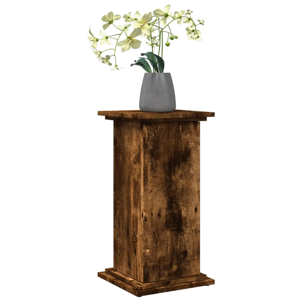 Espositore con Portaoggetti Rovere Fumo 31x30x60cm Truciolato 854620