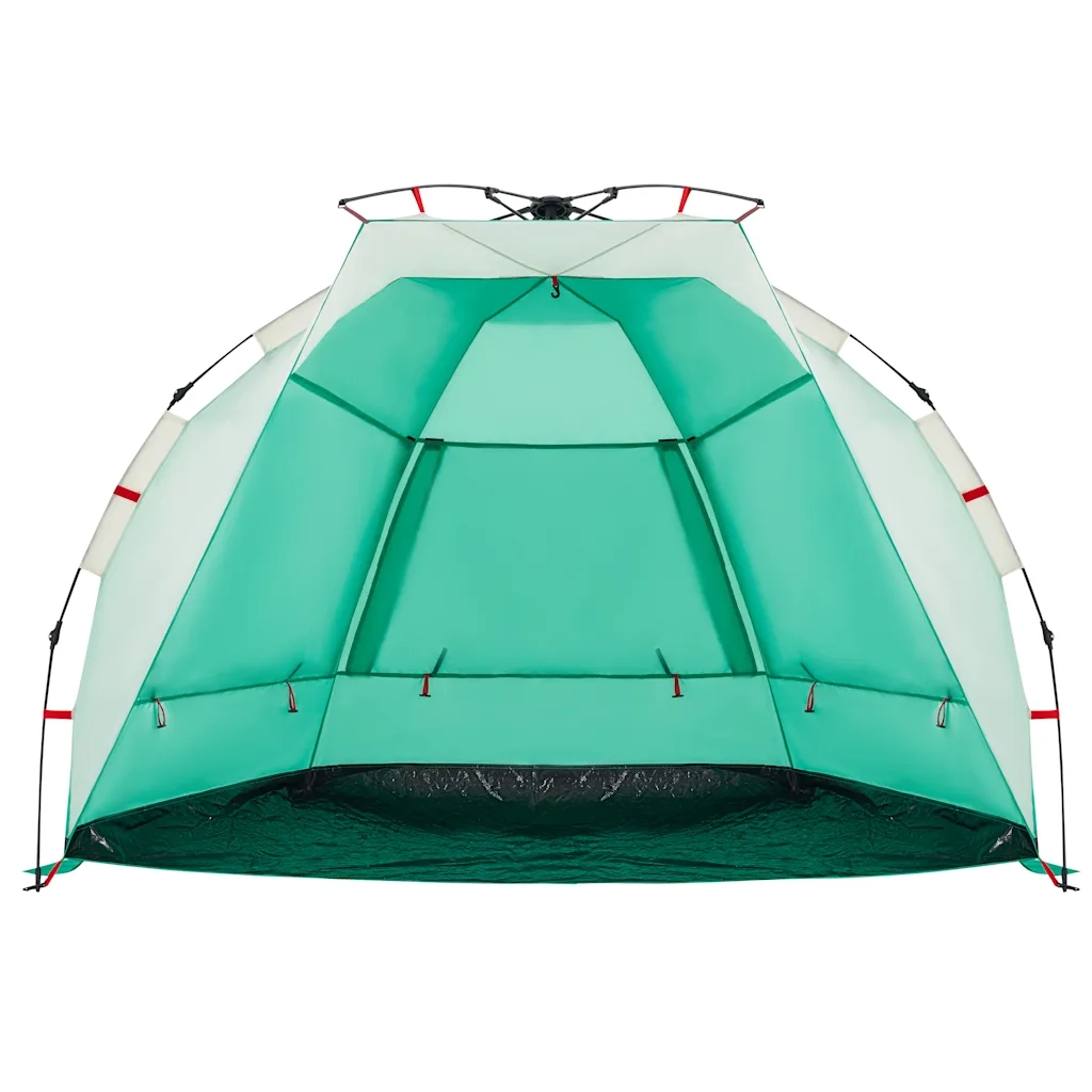 Tenda da Spiaggia 2 Persone-Tenda da campeggio Verde Rilascio Rapido Impermeabile 832836