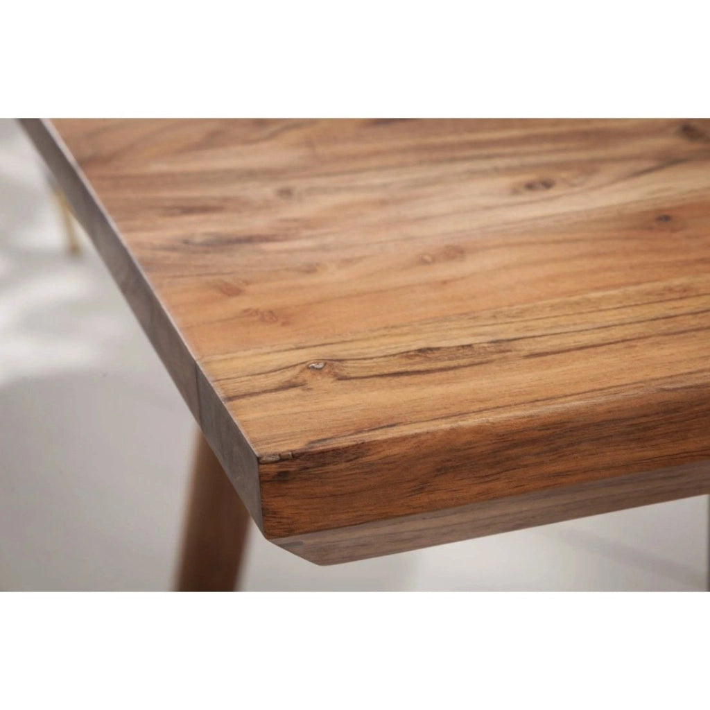 Tavolo da pranzo SCANI 200 cm – Piano in legno massello di acacia verniciato e struttura abbinata