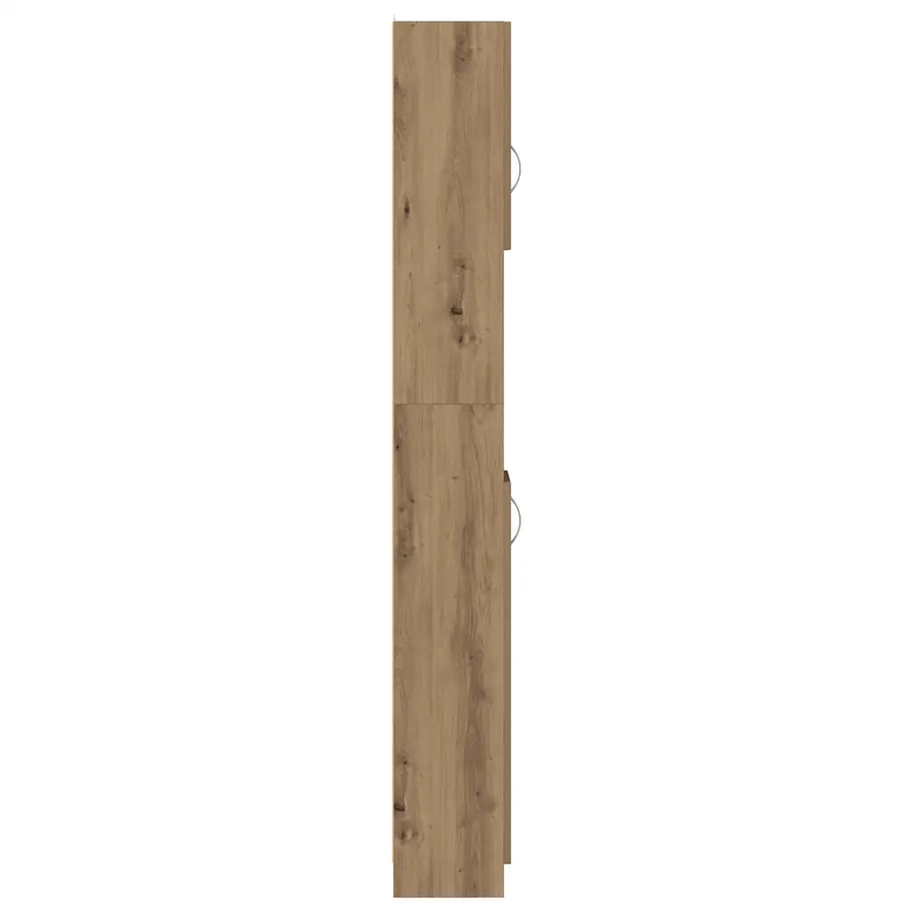 Mobiletto da bagno artigianale in rovere 32x25,5x190 cm in legno ingegnerizzato 856049