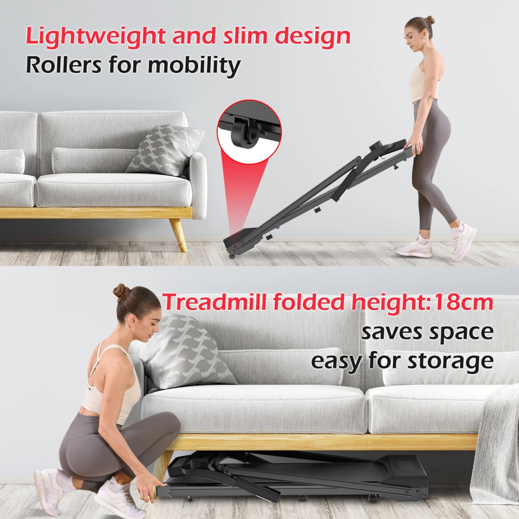 Tapis roulant pieghevole - RATTANTREE - walking pad 12 km/h, facile da piegare, con  APP, Display LED Telecomando per Ufficio Domestico Supporto per Tablet