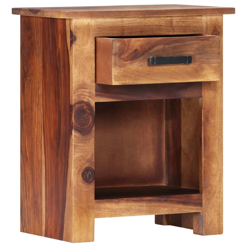 Comodino cassettiera mobile per camera da letto 40 x 30 x 50 cm legno massello di sheesham 1402149