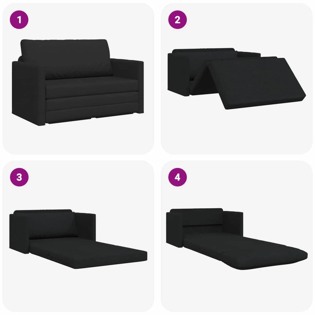 Divano letto 110cm Nero Tessuto 4106693