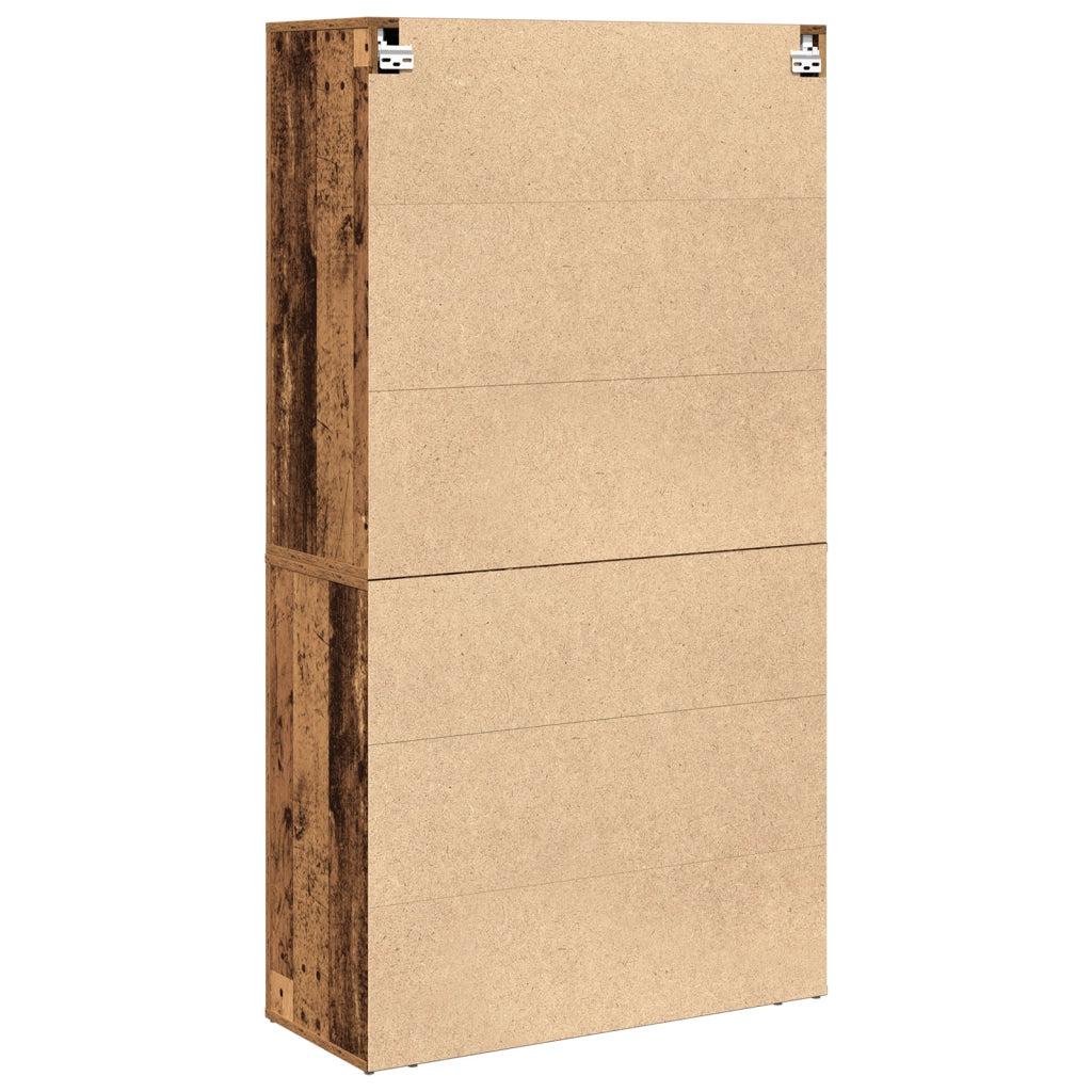 Highboard Legno Vecchio 80x33x150 cm Legno Ingegnerizzato
