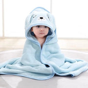 Asciugamano per bambini con cappuccio - 80 x 80 cm - Asciugamano per bambini in fleece - Asciugamano per bambini con cappuccio - Adatto a bambini e neonati - Unisex - 0-5 anni