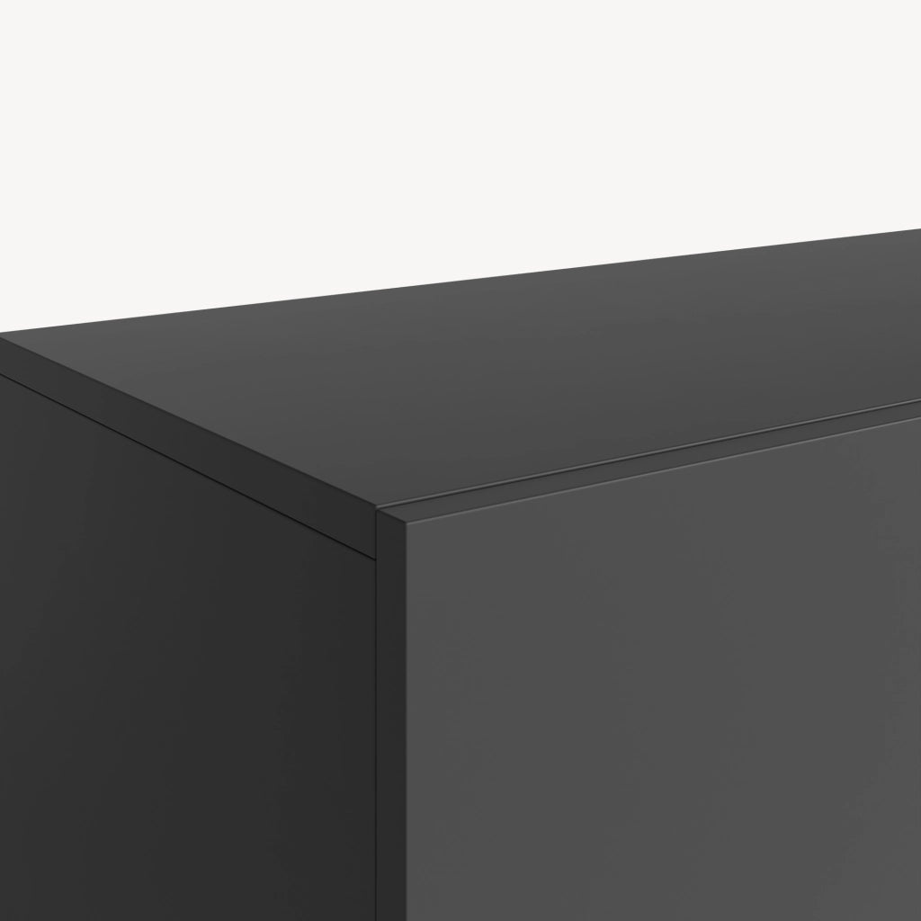 Mobile Pensile Evaton Porta TV da Parete 180 x 32 x 30 cm - Grigio Scuro Opaco [en.casa]