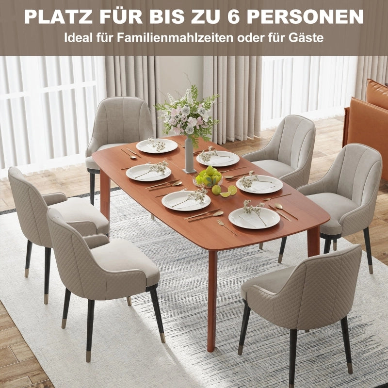 Tavolo da pranzo - stile country - superficie laccata - 150x80 cm - marrone - legno