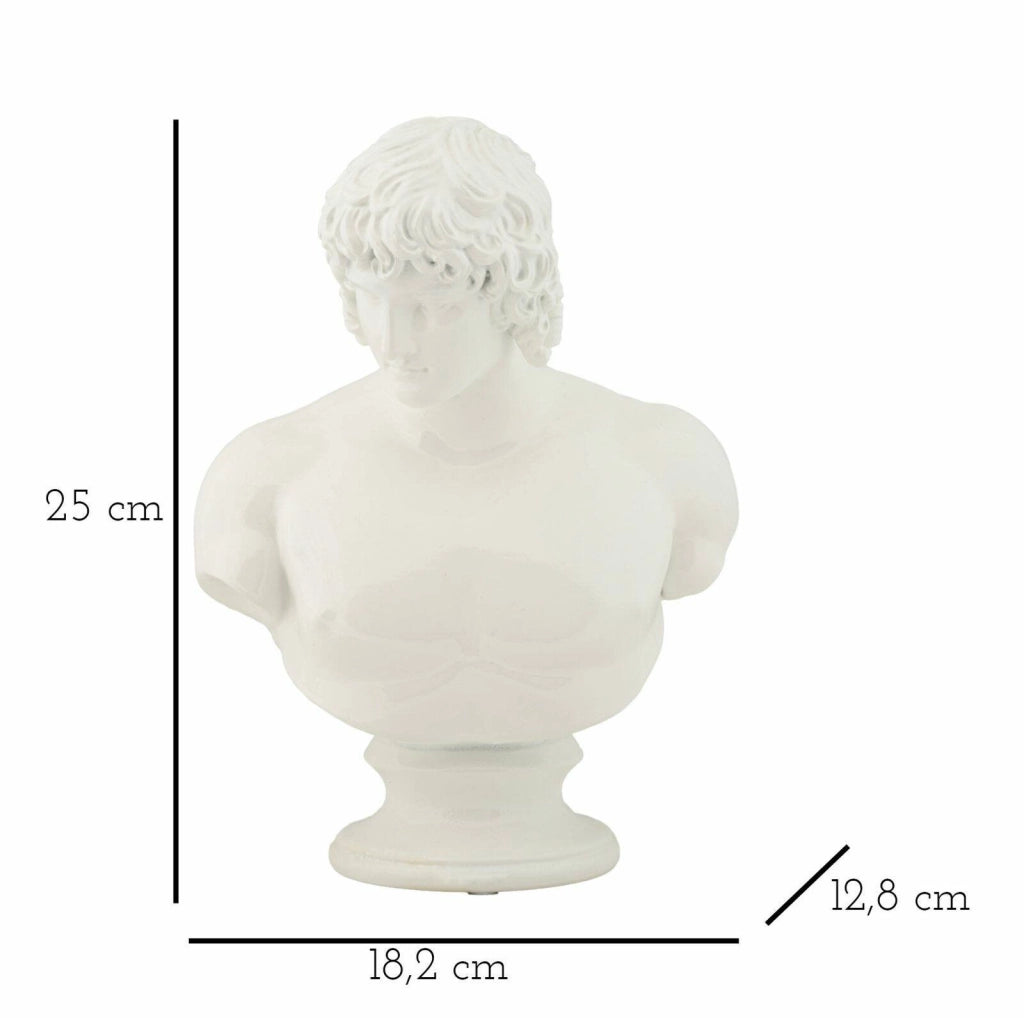 Oggettistica Encausto, Complemento d'arredo, Articolo decorativo, Accessorio d'arredo, 18x13 h25 cm, Bianco