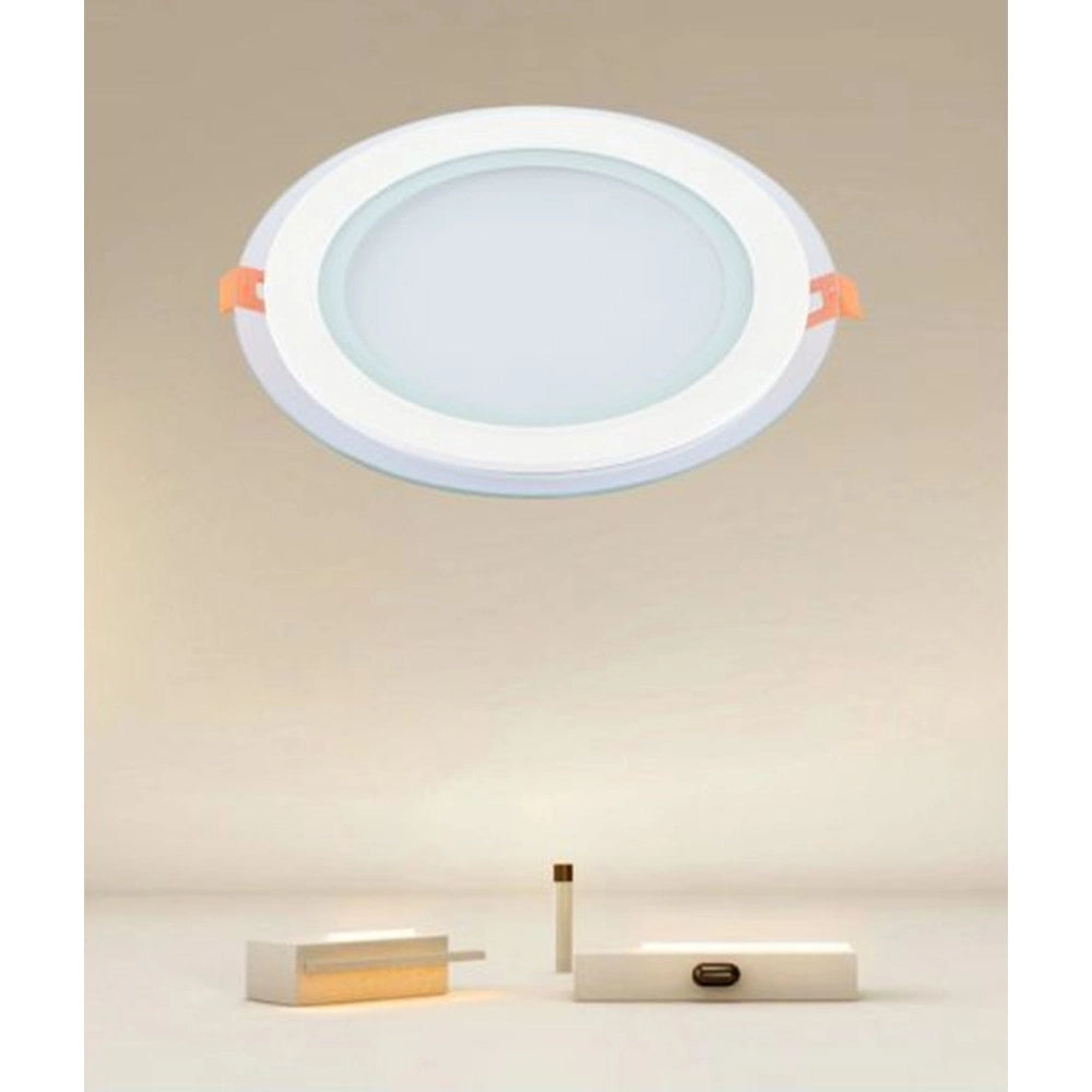 Trade Shop - Pannello Led Incasso Luce 3000k-6500k 18w Tondo Am-cr-18 Con Bordo Traparente 00656 -