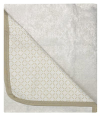 Copridivano con Penisola Destra Seduta 290 cm in Poliestere e Cotone Panna