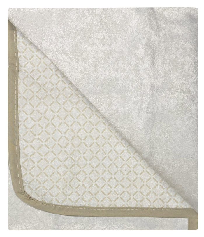 Copridivano con Penisola Destra Seduta 290 cm in Poliestere e Cotone Panna