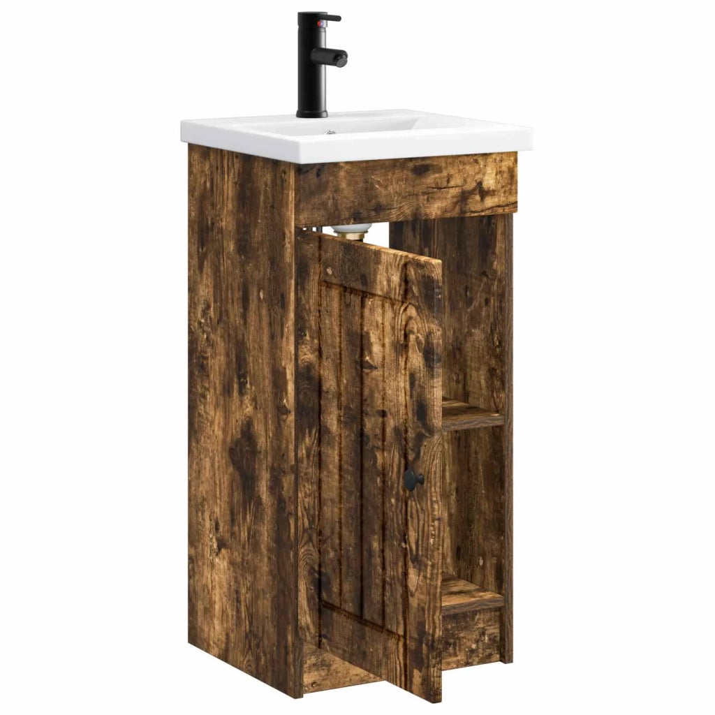 Mobile da bagno con lavabo Rovere Fumo 42 x 40 x 84,5 cm 890029