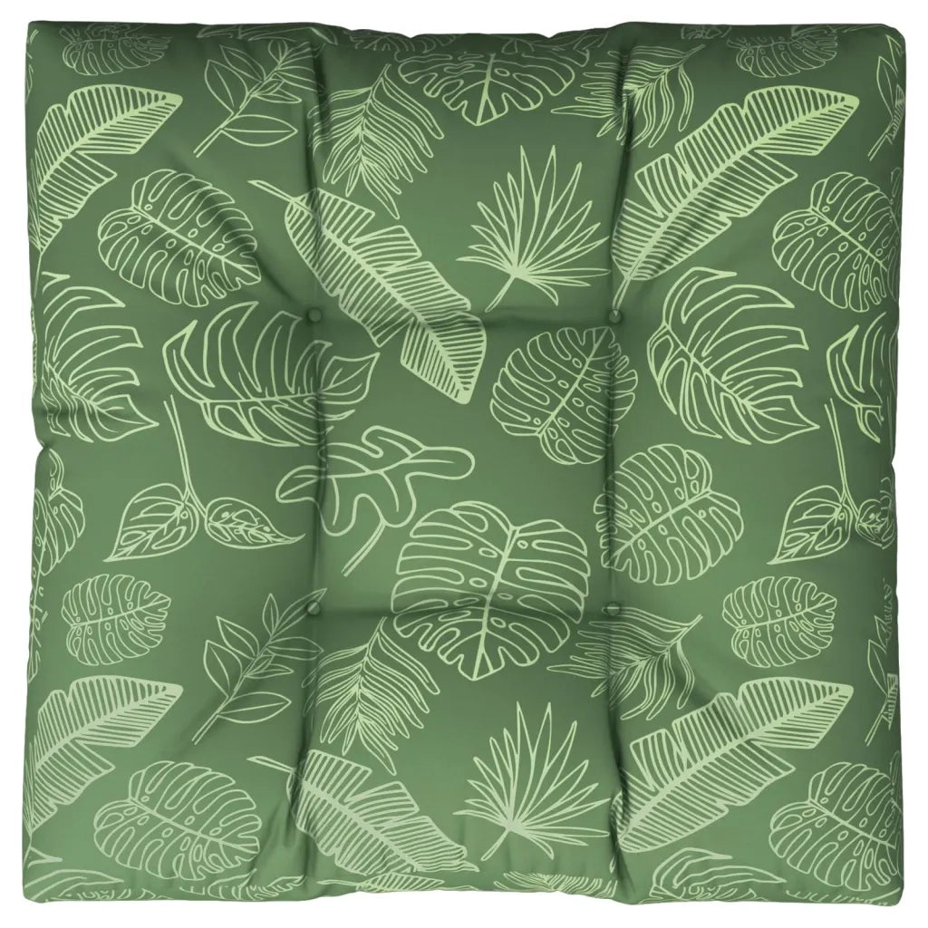 Cuscino per Pallet con Motivo a Foglie 70x70x12 cm in Tessutocod mxl 94394