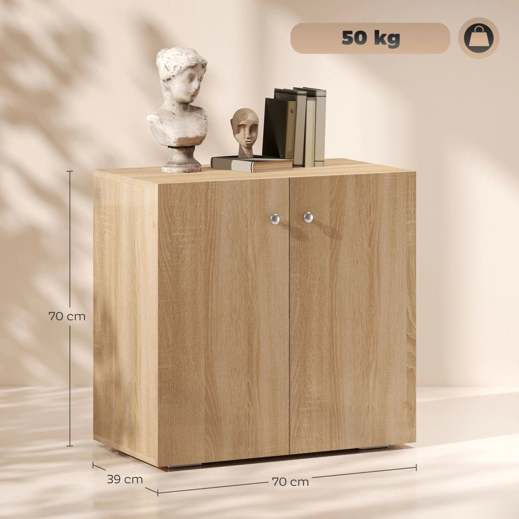 Armadio Battente 2 Ante ¨C zephmum ¨C Legno Bianco 70x39x70cm