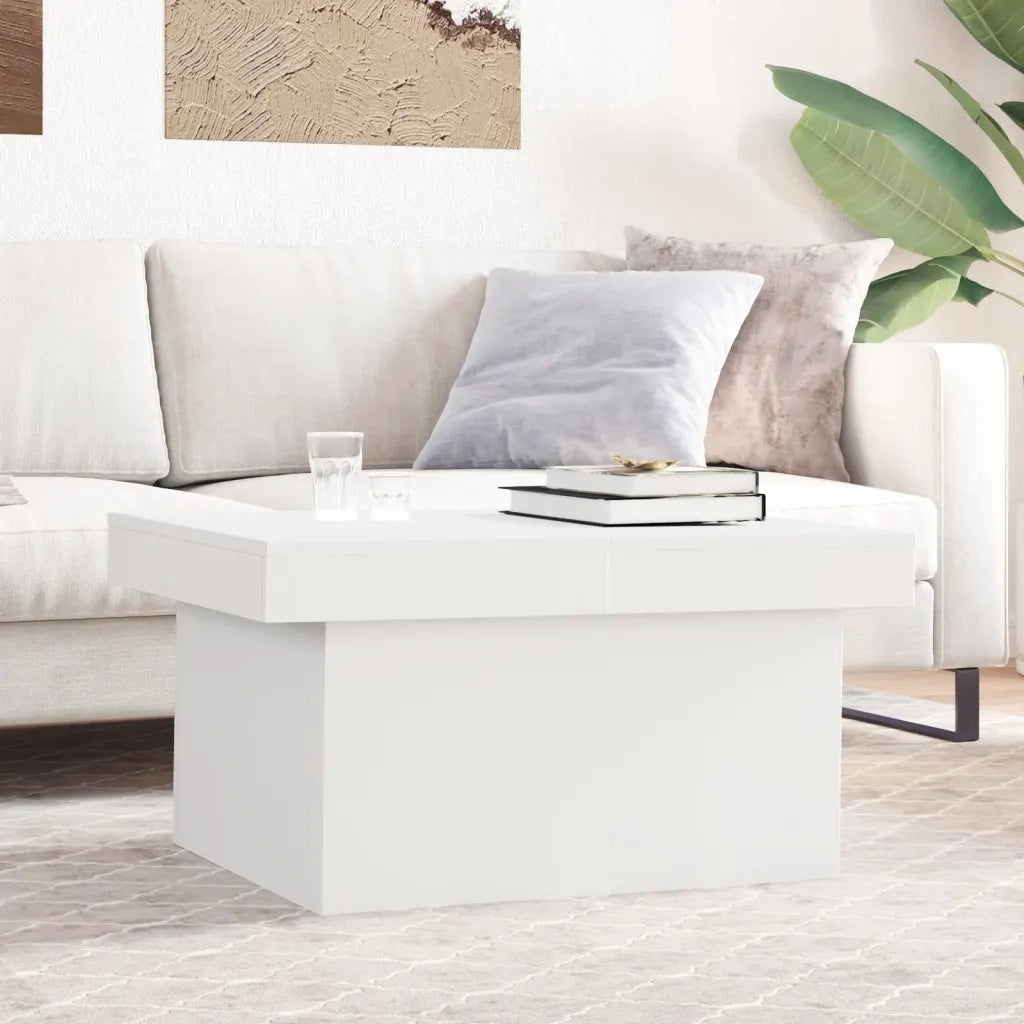 Tavolino da Salotto Bianco 100x55x40 cm in Legno Multistrato