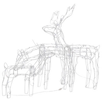 Decorazioni di Natale a Forma di Renne 3 pz 229 LED 328542