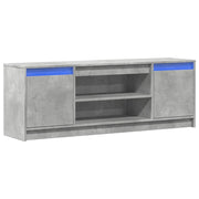 Mobile TV multimediale mensola TV credenza mobile TV sala da pranzo soggiorno camera da letto con illuminazione a LED 139,5 x 34 x 50 cm legno ingegnerizzato grigio 02_0026437