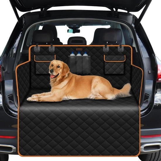Protezione bagagliaio per auto con protezione lato passeggero, antiscivolo impermeabile per animali domestici, protezione paraurti, copertura carrello bagagliaio lavabile per piccole-medie auto.