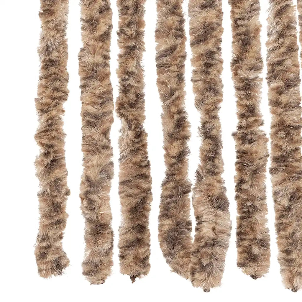 Tenda Antimosche Beige e Marrone Scuro 56x185 cm in Ciniglia CFW8423022