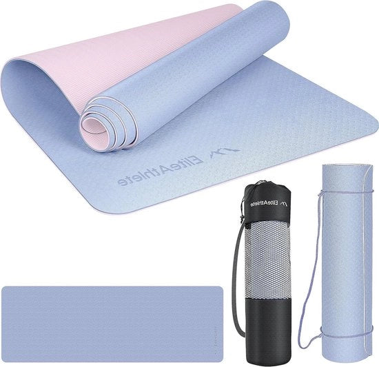 Mat Yoga Antiscivolo per Fitness - Mat per Fitness con Cinturino - Mat Yoga per Pilates 183 cm x 61 cm x 06 cm