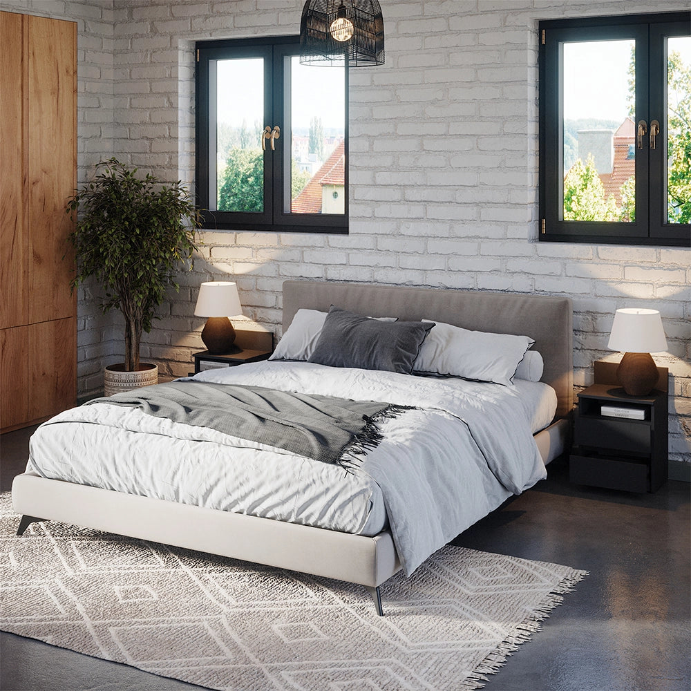 Vicco Comodino camera da letto Nero 32.3 x 59.1 cm Set di 2