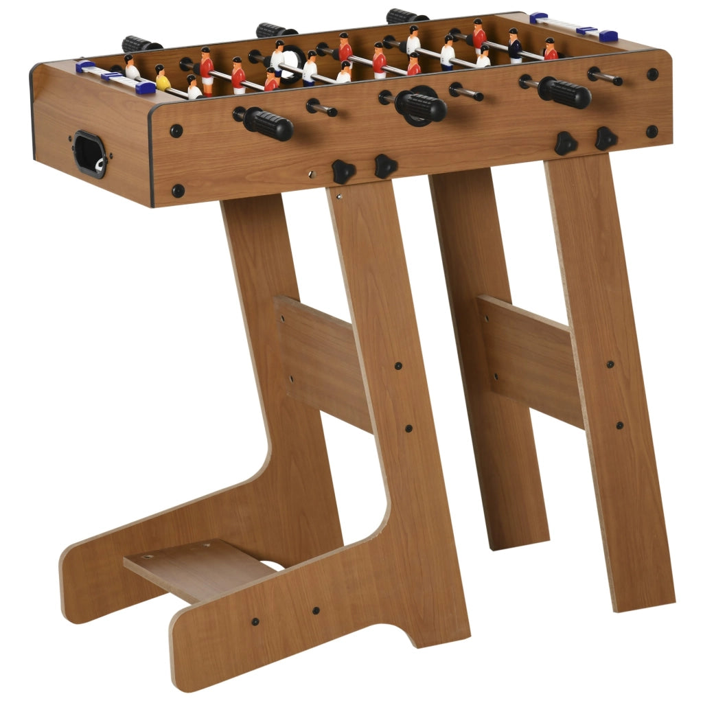 EasyComfort Calcio Balilla Pieghevole in Legno con 6 Aste, 18 Giocatori e Segnapunti, 69x37x70cm