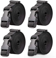 4 cinturoni di sostegno, cinture di trasporto, cinture di bagaglio, cinture di fissaggio del bagaglio, adatti per borse, zaini, Nero-1m*2cm
