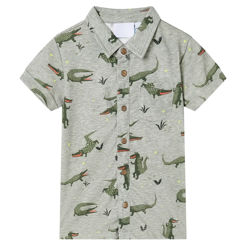 Camicia da Bambino Cachi Chiaro MÃ©lange 128cod mxl 110830