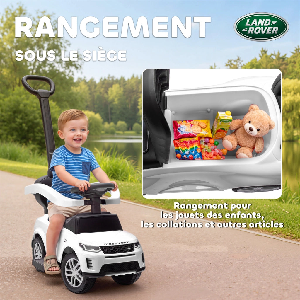 Portagiochi per Bambini Land Rover Discovery ¨C zephmum ¨C Bianco 84x40x94,5cm