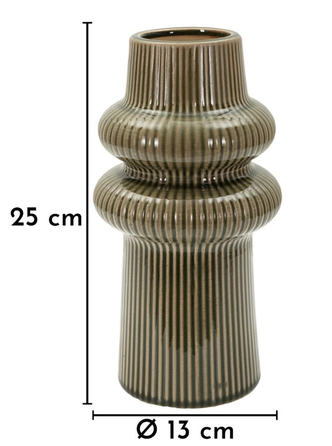 Vaso Armony Ø13x25 cm in Ceramica Verde