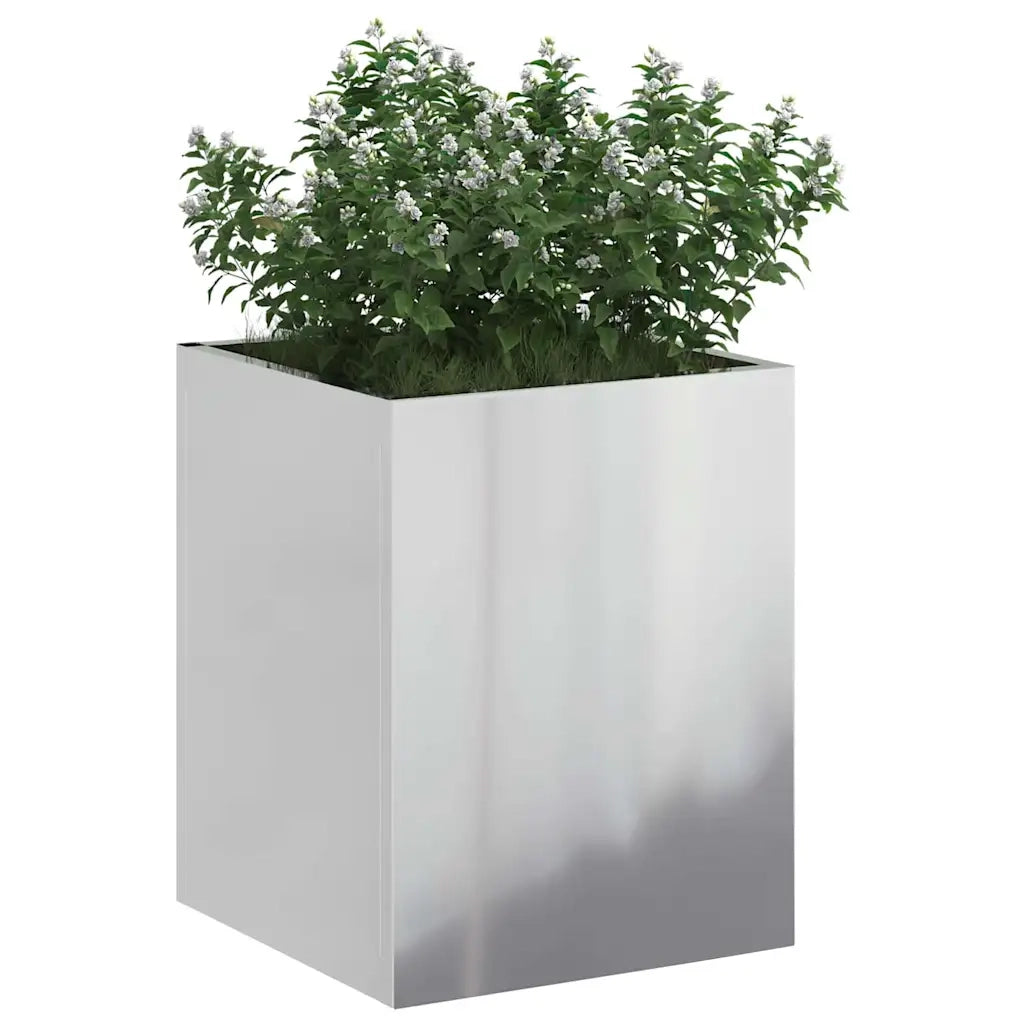 Vaso da giardino Acciaio zincato 32 x 32 x 40 cm 876348