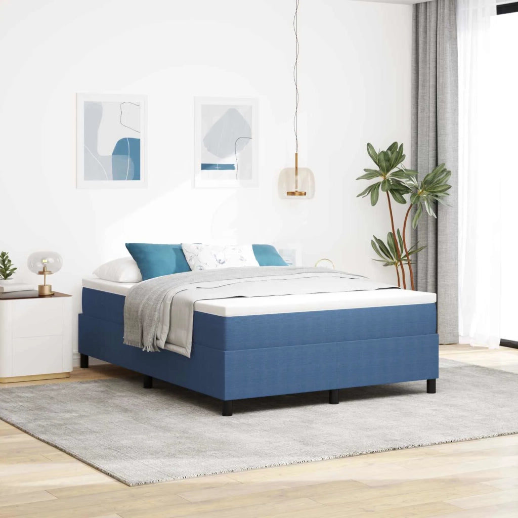 Struttura letto piattaforma-Giroletto-Rete del Letto Blu 140 x 200 cm Tessuto in Cords