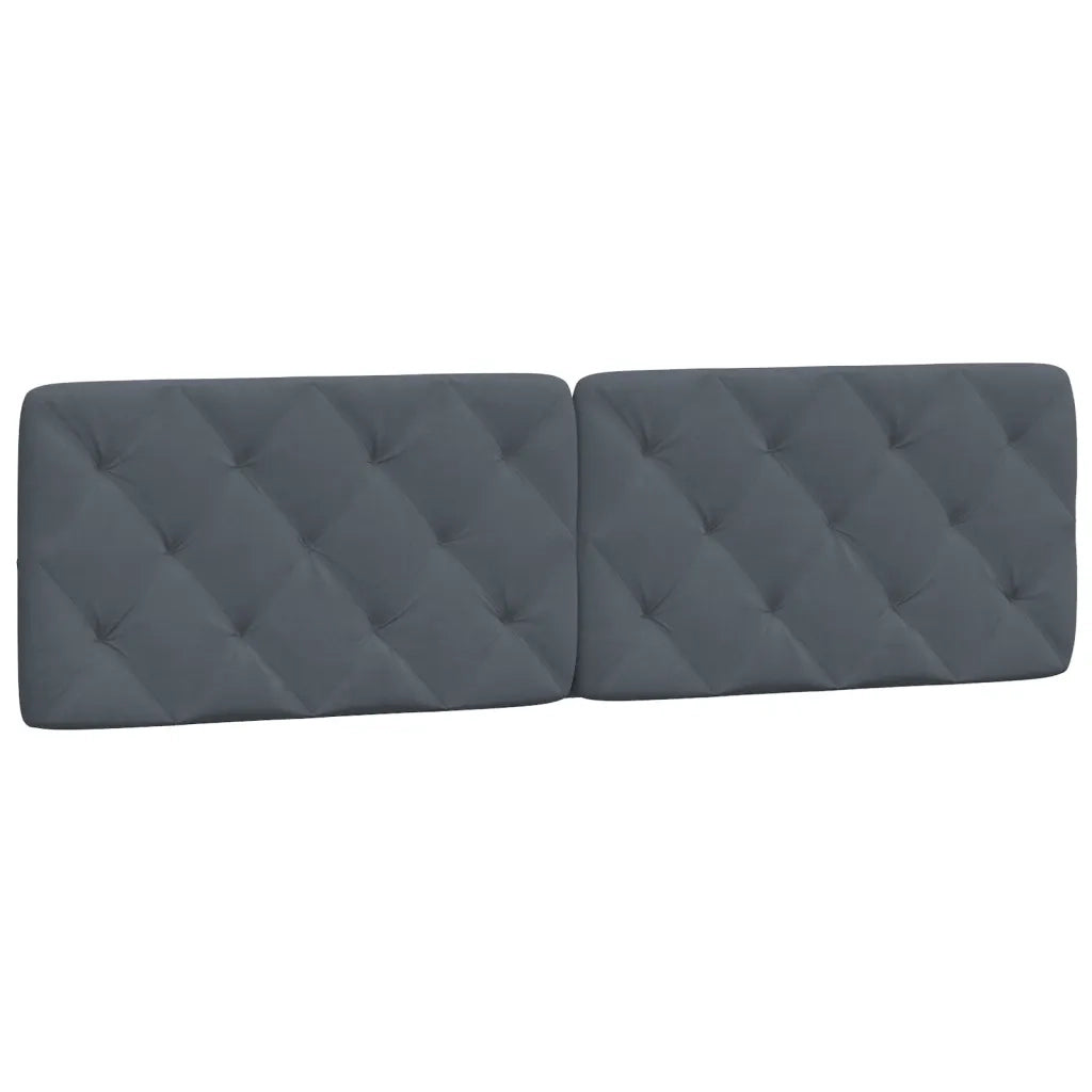 Cuscino Testiera Grigio Scuro 183 cm in Velluto 374746