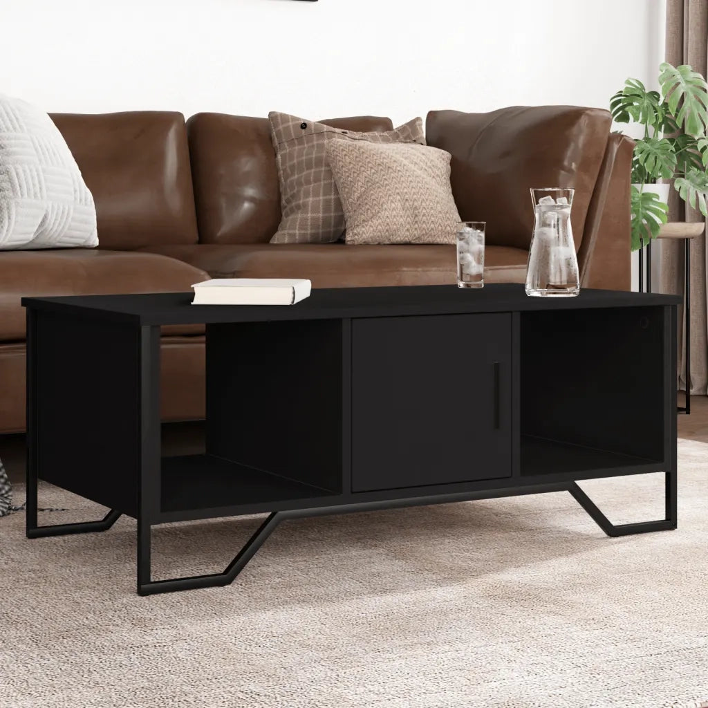 Tavolino da salotto | Tavolino da caff¨¨ | Tavolino da Soggiorno Nero 100x51x40 cm in Legno Multistrato