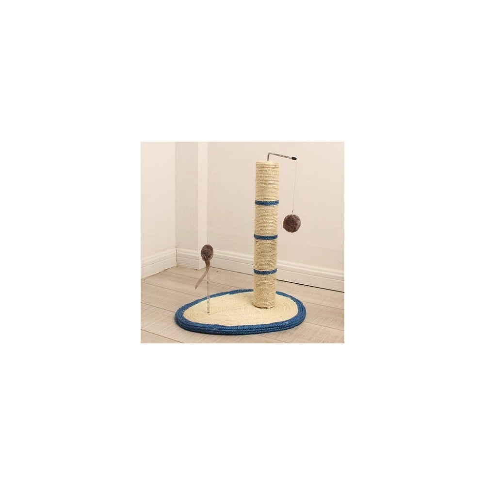 Trade Shop - Tiragraffi Per Gatti Corda Con Pallina Topolino Albero Sisal Gatto Tira Graffi -