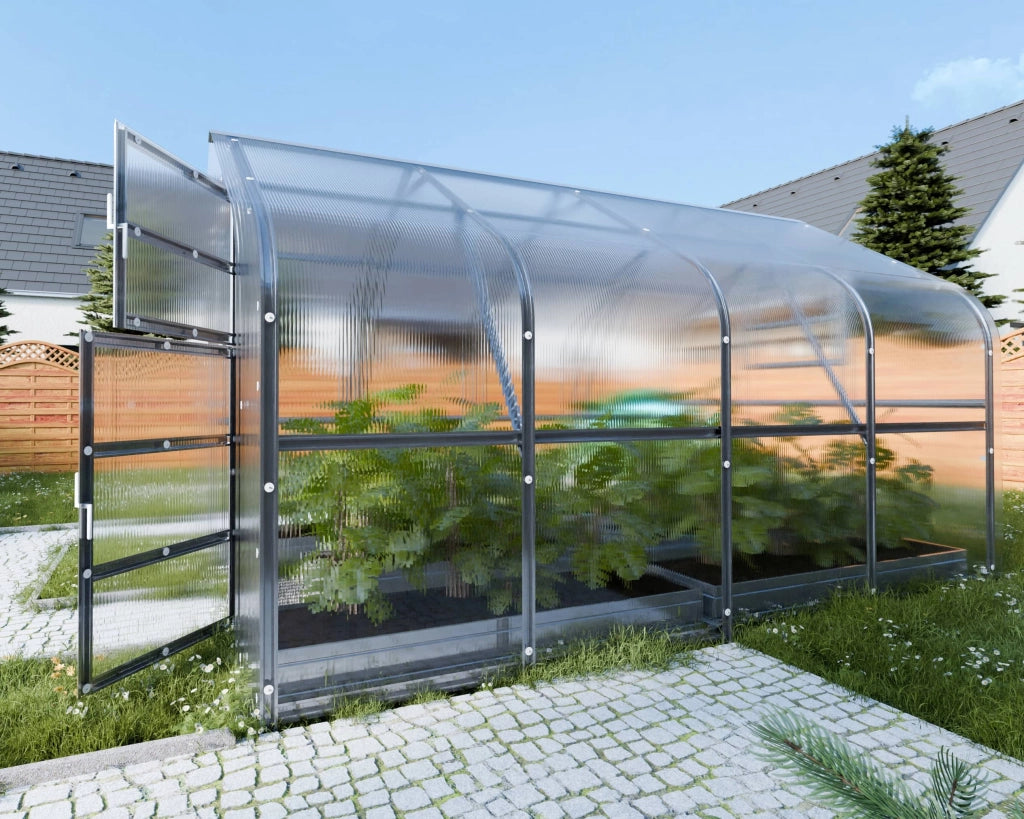 Serra da giardino KLASIKA*DROP 10m2, 2,5m x 4m, 6 mm con rivestimento in policarbonato