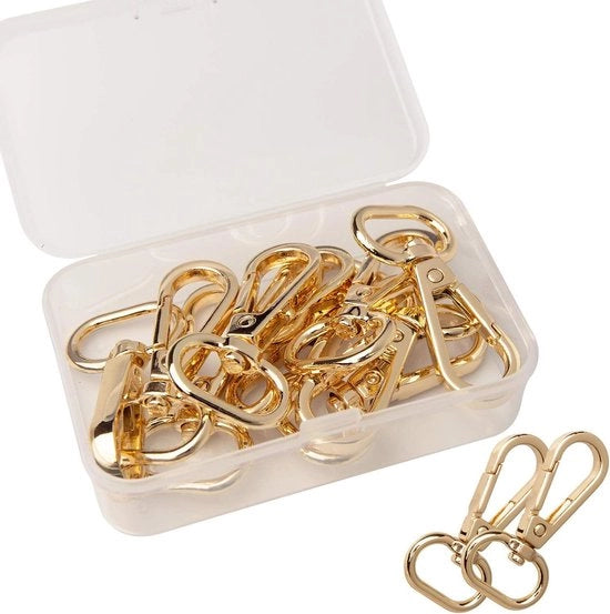 Accessori DIY a chiave, 10 pezzi - Acciaio dorato per borsa e portafoglio