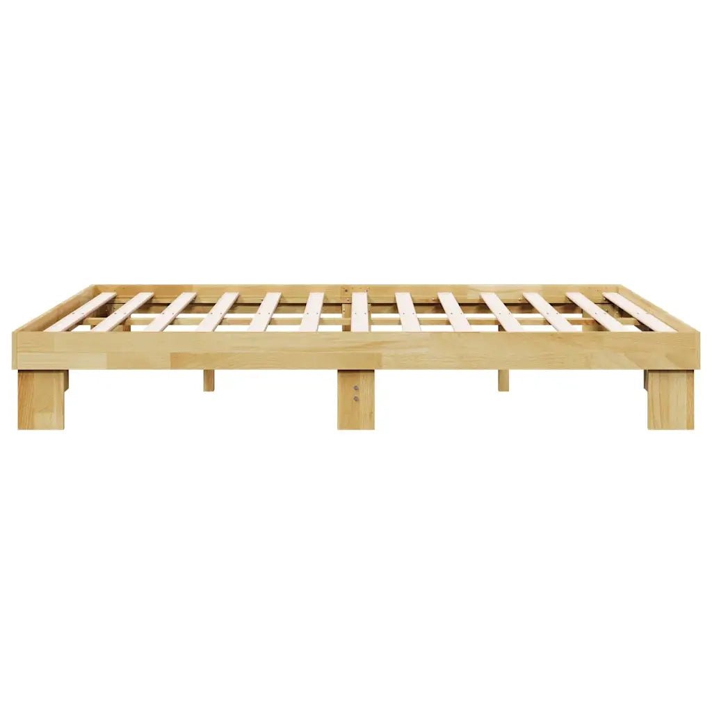 Struttura Letto Senza Materasso-Giroletto Senza Materasso 135x190 cm in legno massello di rovere
