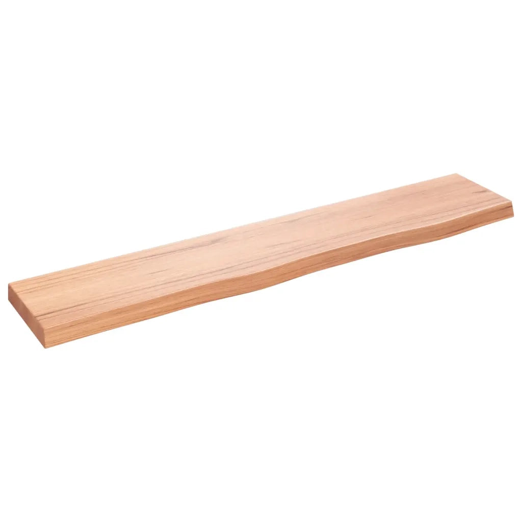 Ripiano Muro Marrone Chiaro 100x20x4cm Massello Rovere Trattato 363678